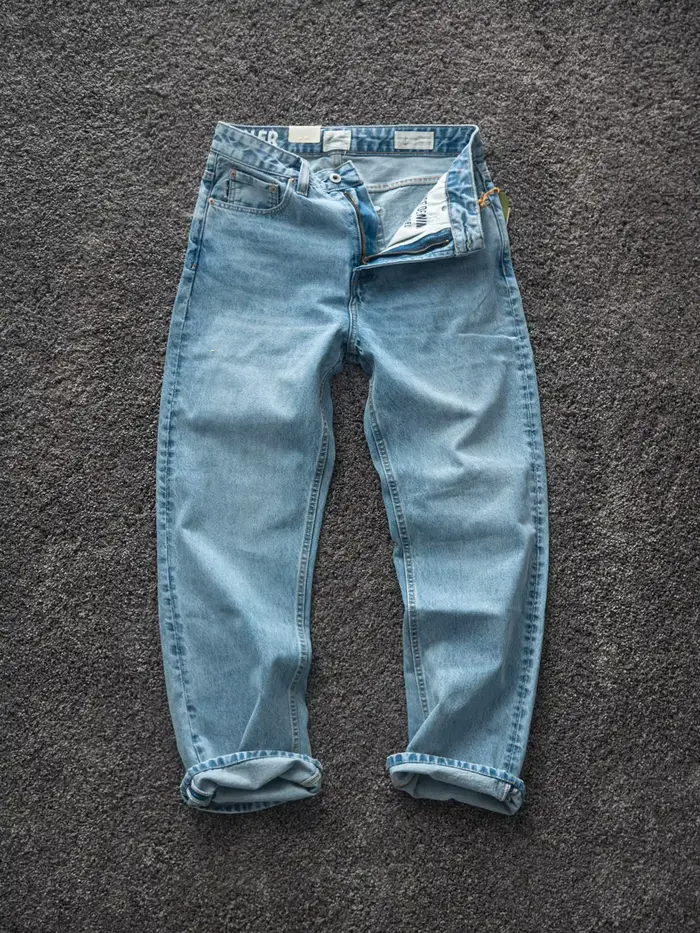 Nouveau Jean Américain Rétro Haut de Gamme Confortable pour Homme, Collection Printemps 2026, 88% Co