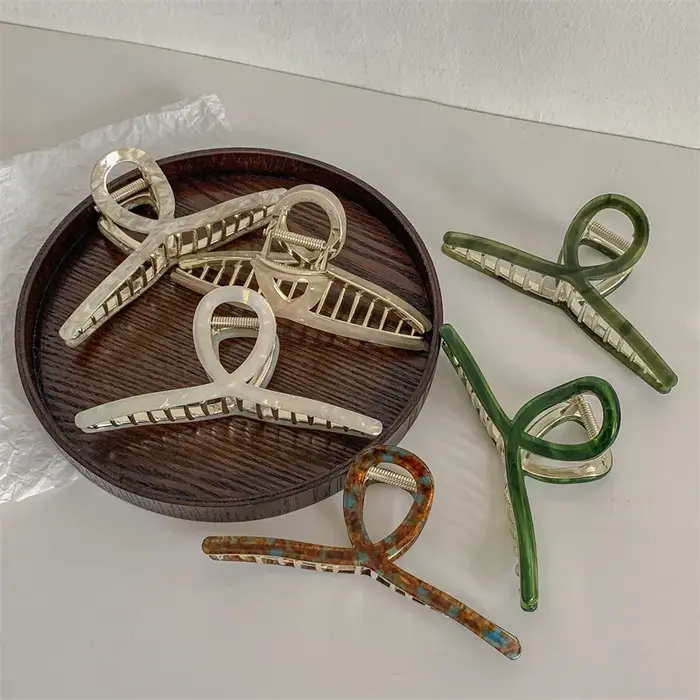 Pinces à cheveux versisées – grandes pinces à cheveux élégantes et mignonnes pour femmes, Barrette f