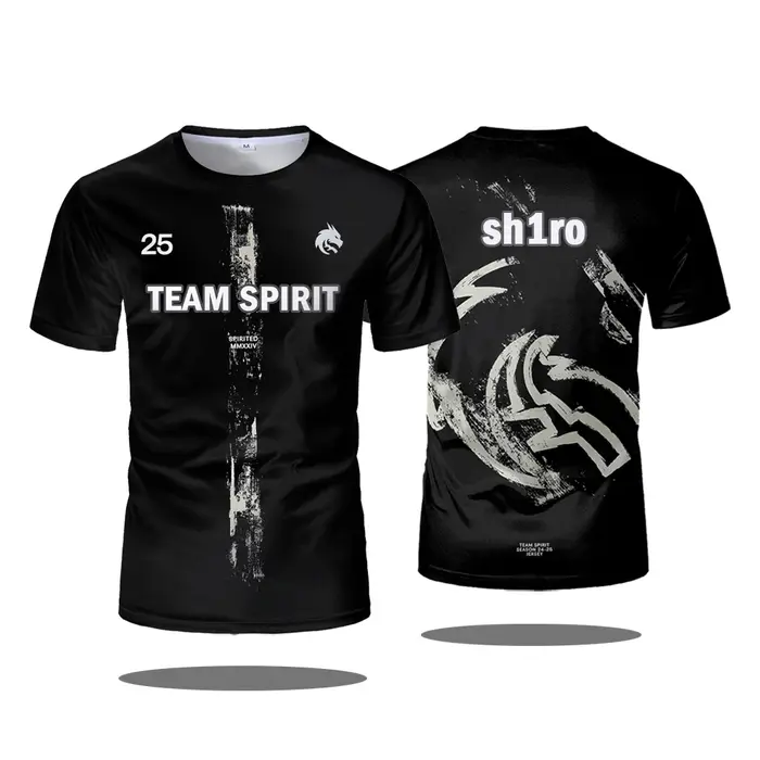 Équipe Esprit 2025 Nouveaux Maillots CS2 Esports Uniformes Donk T Shirts CSGO Jeu Formation Vêtement