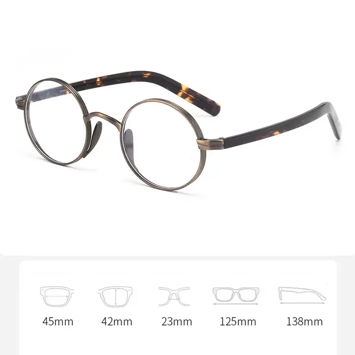Japon marque Design KMN101 hommes femmes photochromique pur titane cadre rond lunettes faites à la m