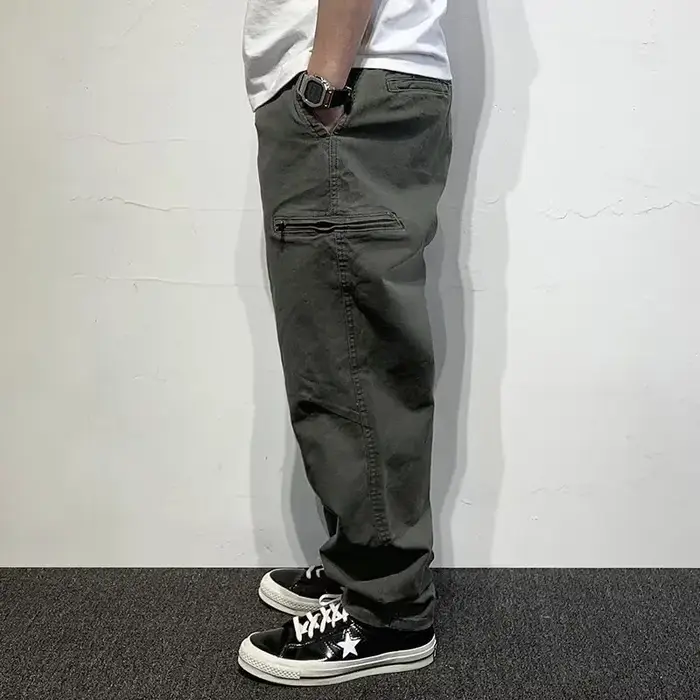 UNITIM Bretelles pour hommes, pantalon long décontracté à jambe droite, style américain, mode jeune,