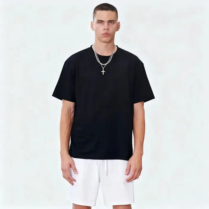 Nouveau T-shirt d'été 2026 en coton imprimé à manches courtes, col rond ample, respirant, décontract