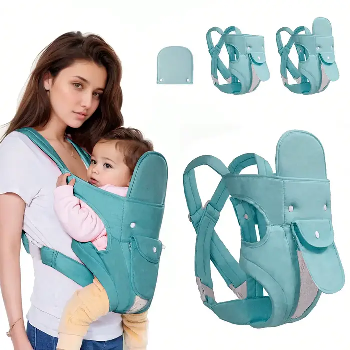 Porte-bébé ergonomique avec bandoulière réglable pour nouveau-né de 0 à 24 mois, avec porte-bébé en 