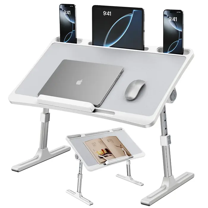 Eary Support de livre pliable pour bureau de lecture Support d'ordinateur portable réglable en haute