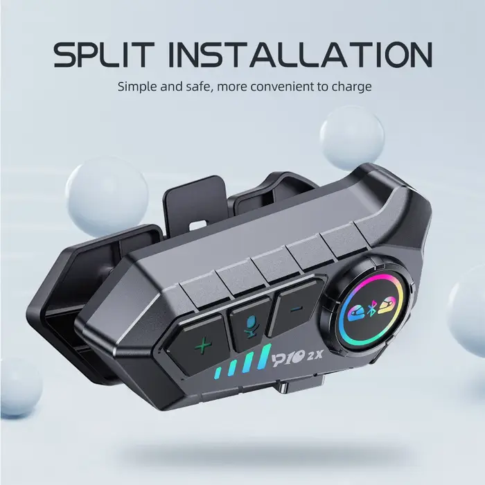 Kebidumei YP10 2X sans fil Bluetooth5.3 casque de moto Interphone casque étanche 300 m Intercomunica