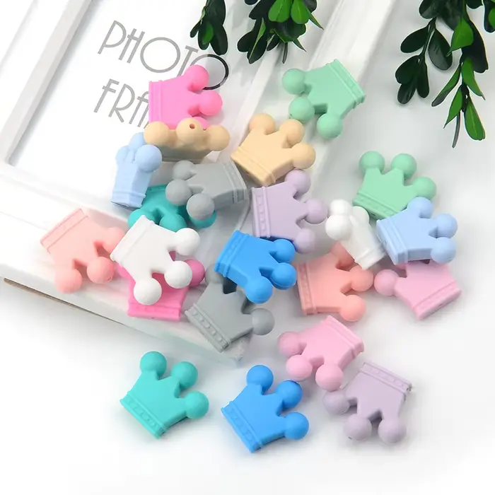 LOFCA 10 pièces/lot perles de couronne en Silicone sans BPA perles de dentition en Silicone bébé à m