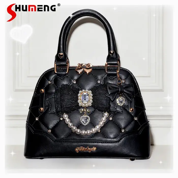 Nouveau Sac à Main Rose Lolita pour Filles, Sac Bandoulière Polyvalent Décontracté Tendance pour Fem