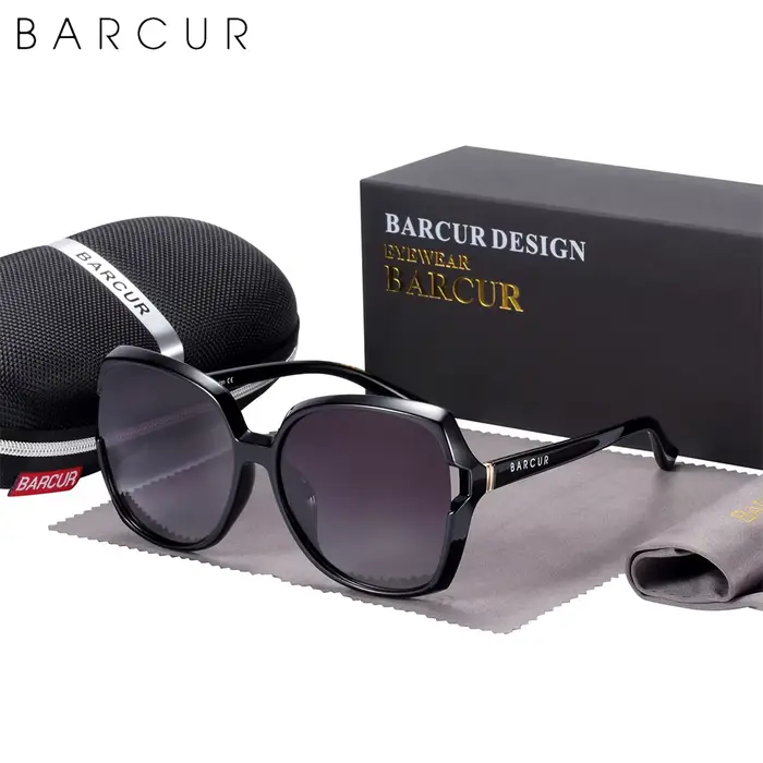 BARCUR lunettes de soleil femmes surdimensionné lunettes de soleil polarisées pour lunettes pour fem