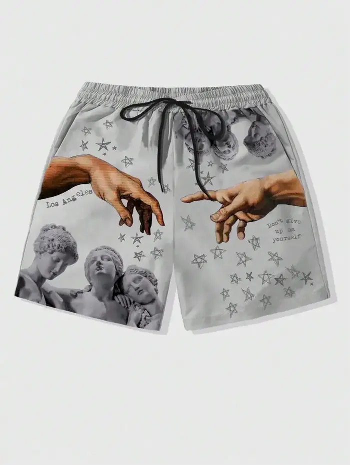 Short de sport à séchage rapide pour homme, impression 3D, impression de sculpture décontractée, sho