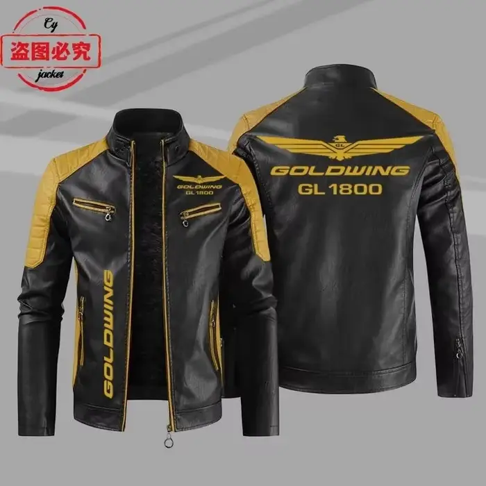 Gold Wing 1800 moto LOGO lavé veste en cuir pu hommes coupe-vent automne et hiver printemps et autom