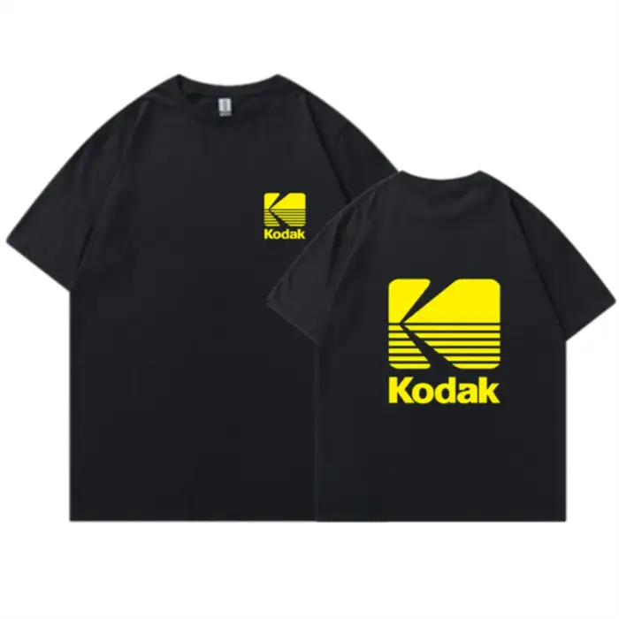 T-shirt Kodak 2026, unisexe, style coréen d'été, ample, imprimé, à manches courtes, en pur coton, st