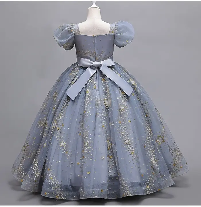 Robe de mariée à fleurs pour filles, longue, sans manches, princesse arc-en-ciel, cadeau d'hôte, pro