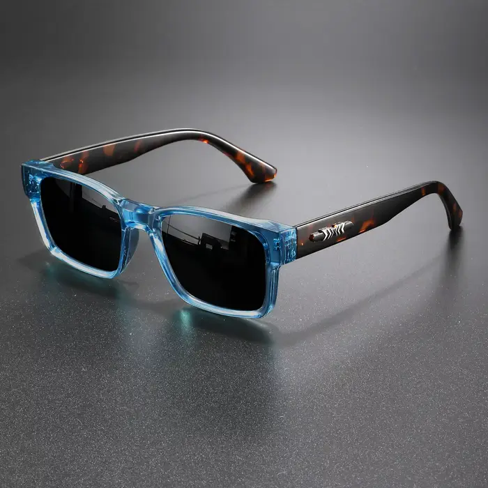 Lunettes de soleil rétro punk - Monture carrée protectrice, UV400 unisexe pour les aventures en plei
