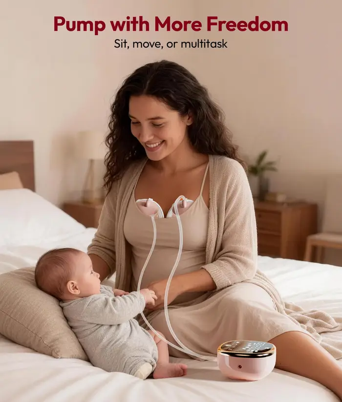 Tire-lait électrique NCVI, avec tasses portables, 4 modes, 9 niveaux, silencieux et rechargeable pou