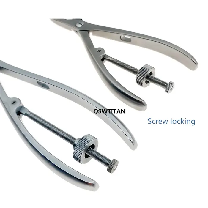 Pince de réduction osseuse supérieure/inférieure, mâchoires dentelées, instruments orthopédiques vét