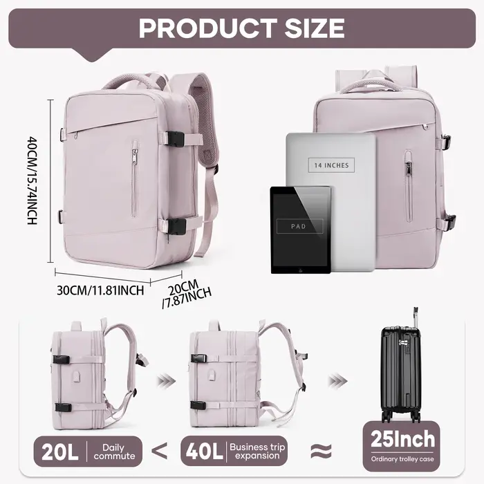 Wizzair 40x30x25 avion voyage sac à dos femmes sac à dos valise de voyage cabine sac hommes Laotop s