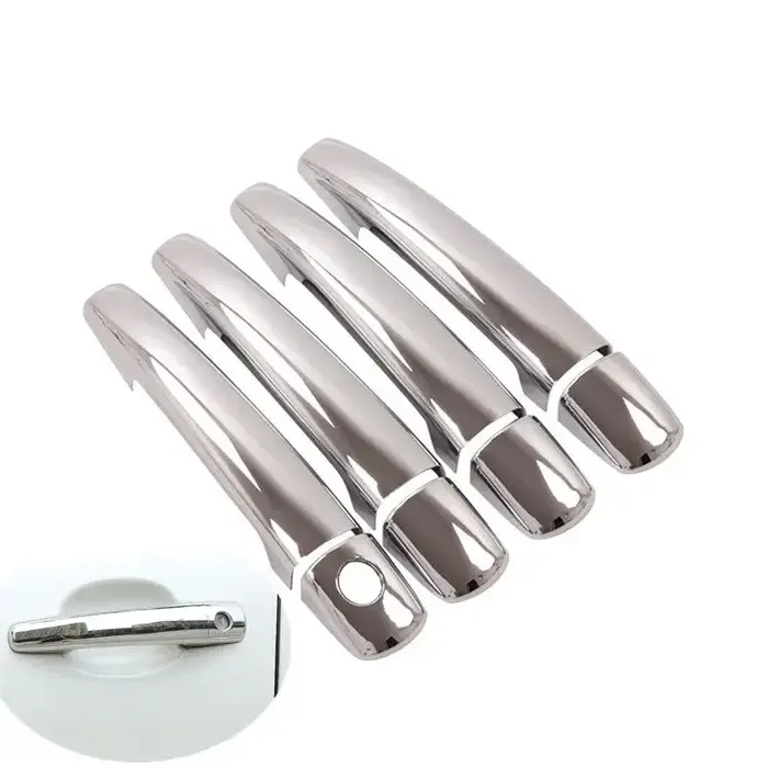 Couvercle de poignée de porte chromé, garniture de style, accessoires automobiles, pour Peugeot 208 