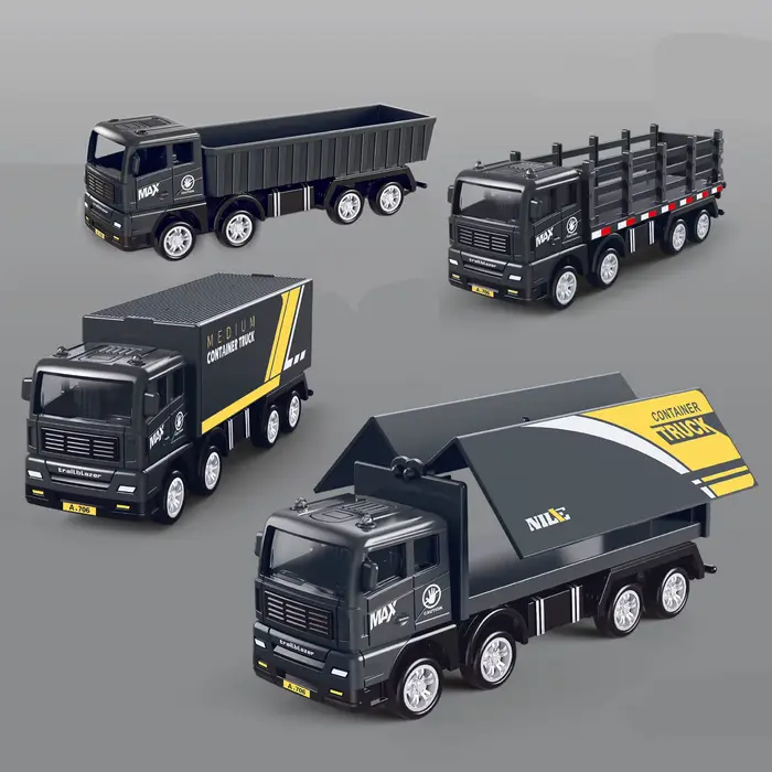 Simulation transporteur conteneur camion véhicule de fret enfants enfants retirer modèle de voiture 