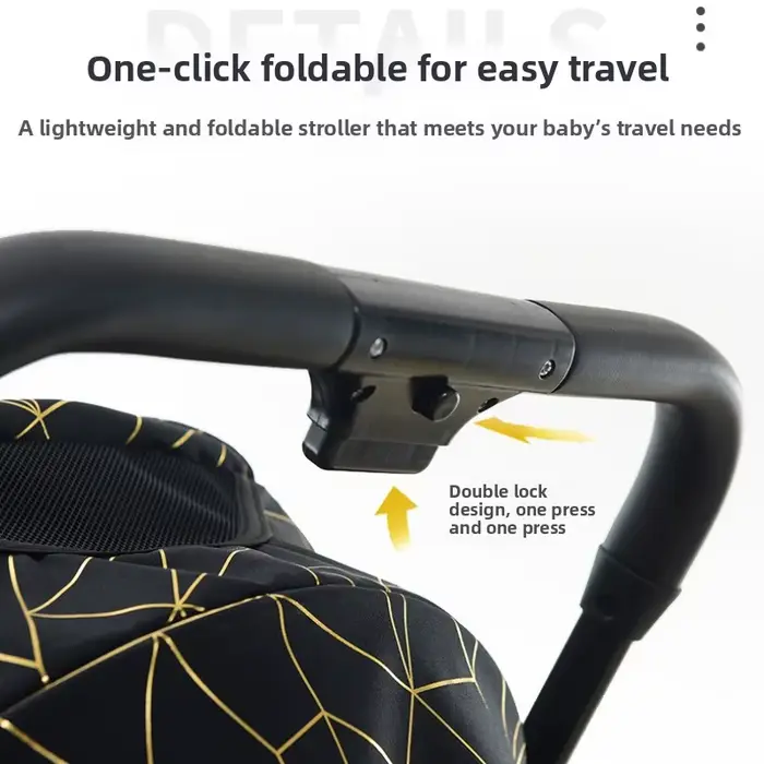 Poussette double pour bébé, poussette détachable à vue haute, pliable et légère, avec fonction assis