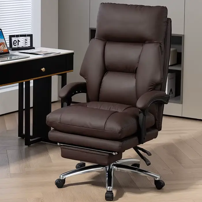 Chaise de bureau ergonomique moderne en cuir inclinable pour hommes et femmes luxe et confort mobilier de bureau occasions spéciales