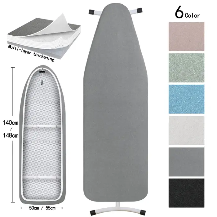 Housse de planche à repasser résistante aux brûlures, housse de repassage en tissu de coton avec rem