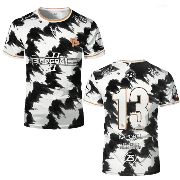 Nouveau JUL Marseille Rap maillot imprimé 13 organiser Hip Hop Football T-Shirt uniforme d'entraînem