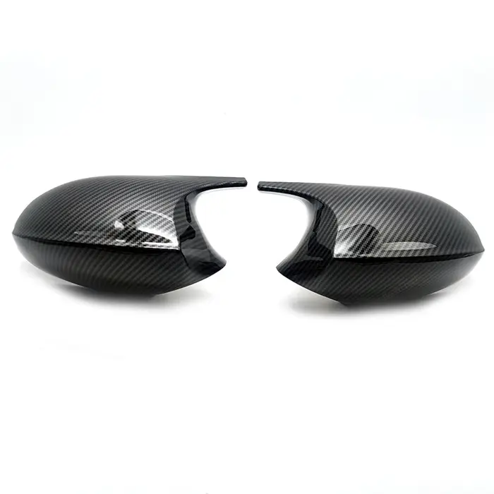 Couvercle de rétroviseur latéral noir en Fiber de carbone, capuchons de remplacement pour BMW E90 E9