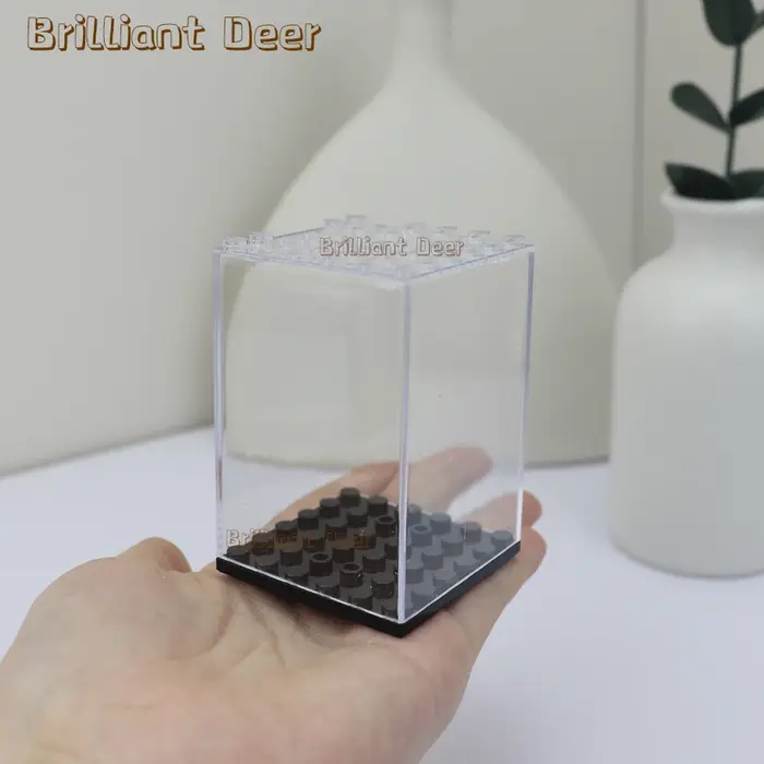 Boîte d'affichage empilable en acrylique pour blocs de construction, support de figurines, modèle de