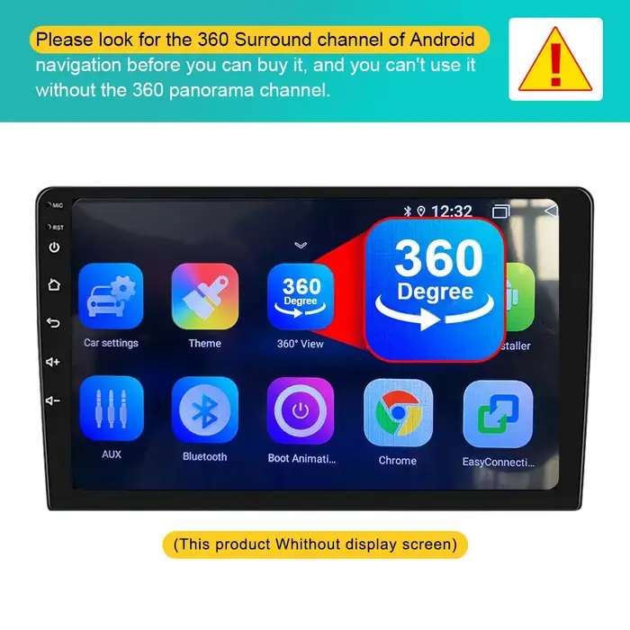 Caméra de Voiture 8K AHD Panoramique 360° Compatible Avec Système Multimédia Android Fonction 360APP Pour Sécurité Routière Femme Occasions Spéciales