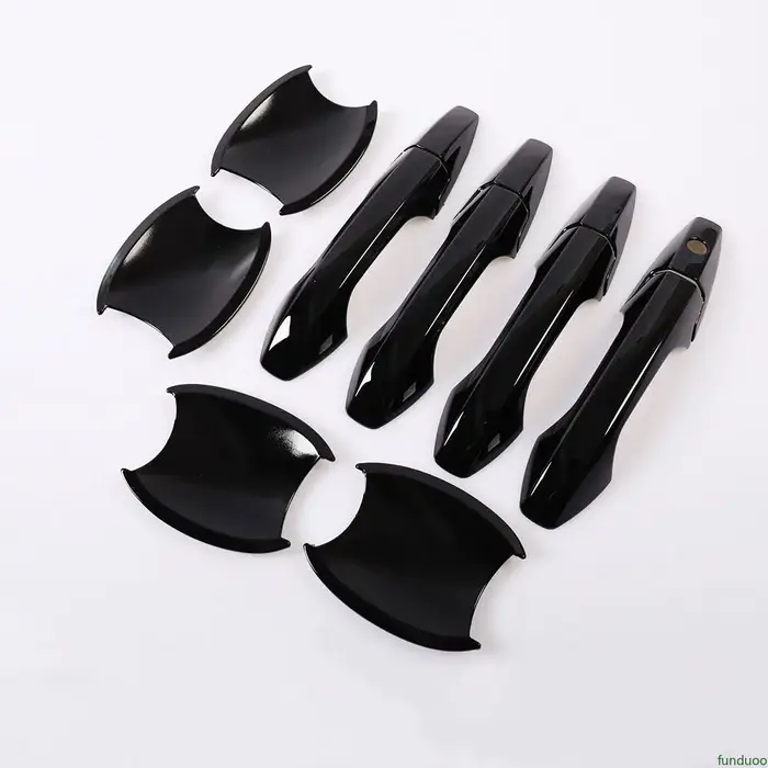 Pour Honda CRV CR-V 2007-2011 noir brillant en Fiber de carbone Chrome poignée de porte de voiture c