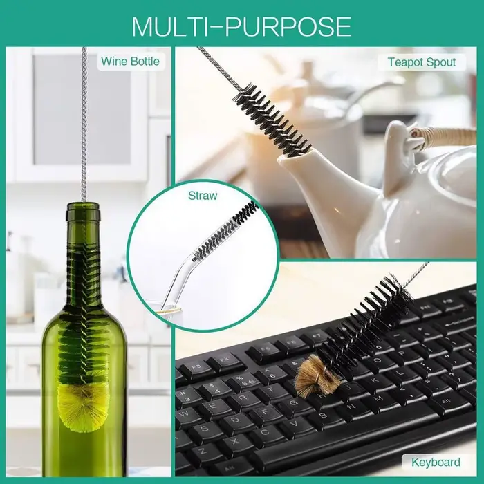Brosse à bouteille de lait pratique et utile, nettoyeur de verre de qualité alimentaire, brosse à li