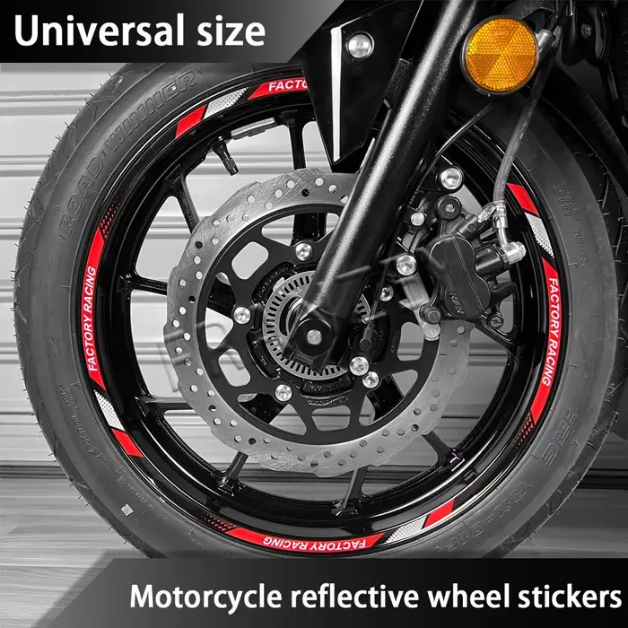 Autocollants réfléchissants de bande de roue de moto, autocollants de bande de moyeu de Scooter de j