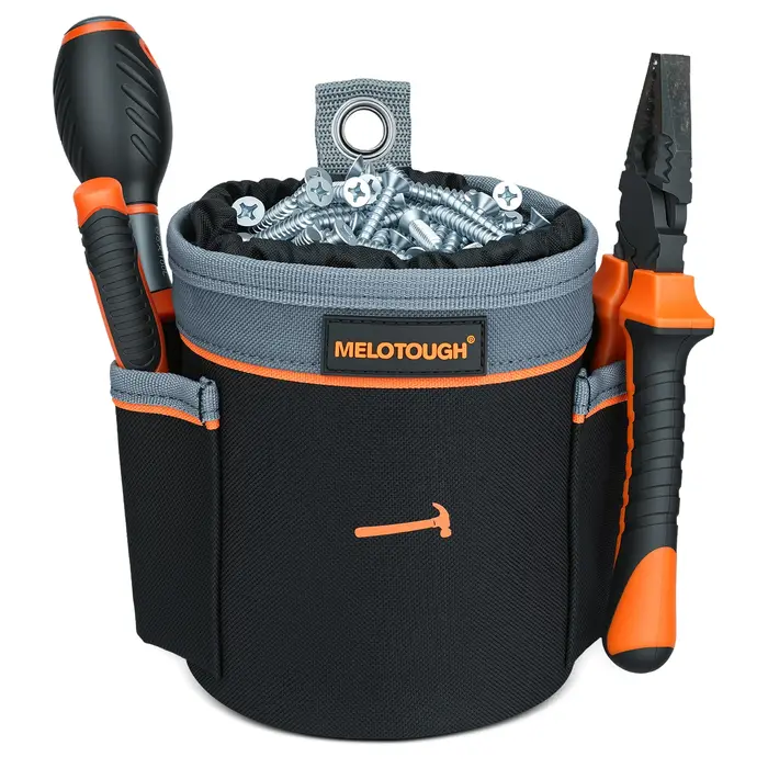 Pochette à outils MELOTOUGH, sac à outils pour vis et clous, épaissi pour une résistance à l'usure, 