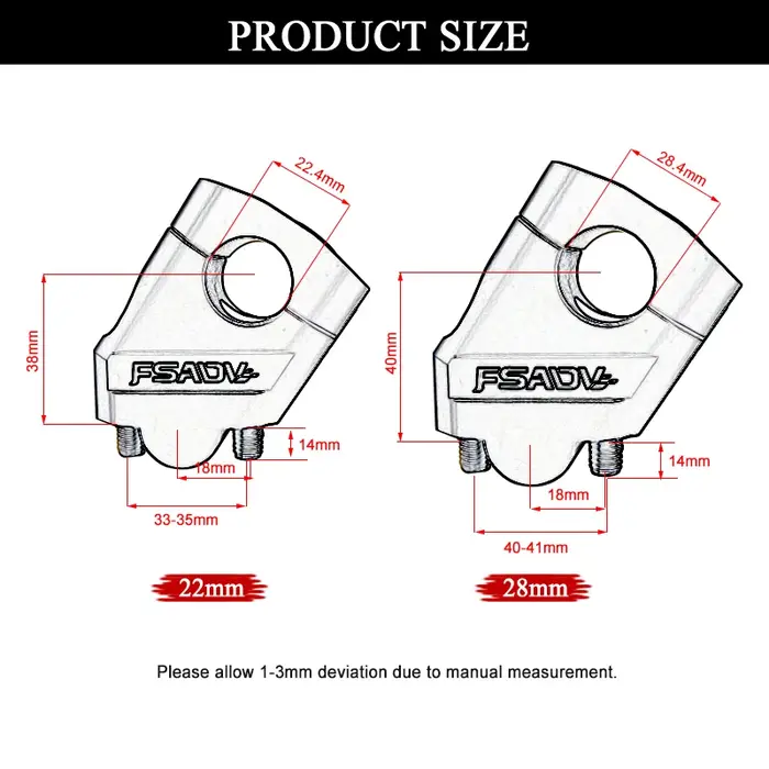 Pince de poignée de montage de barre de montage de guidon de 22mm, argent noir pour moto SUZUKI DL65