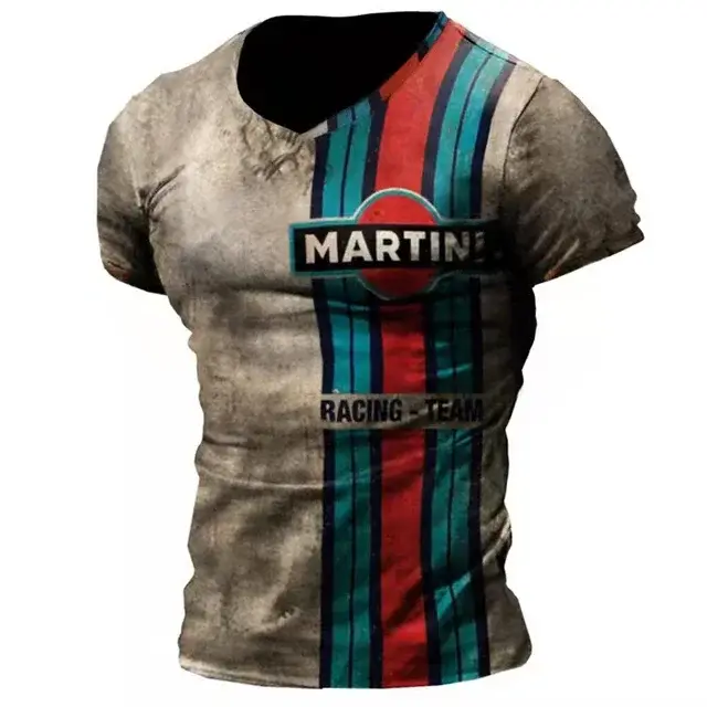 T-shirt d'été pour homme imprimé 3D, style américain, à manches courtes, séchage rapide, vintage, co