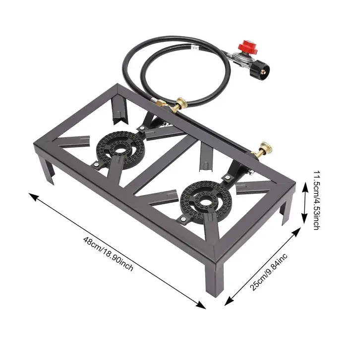 Réchaud de camp extérieur portable à double Eva, cuisinière à gaz propane, cuisinière à barbecue GPL