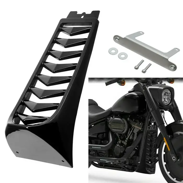 Becquet de carénage de menton avant noir vif pour moto, couvercle de radiateur inférieur pour Harley
