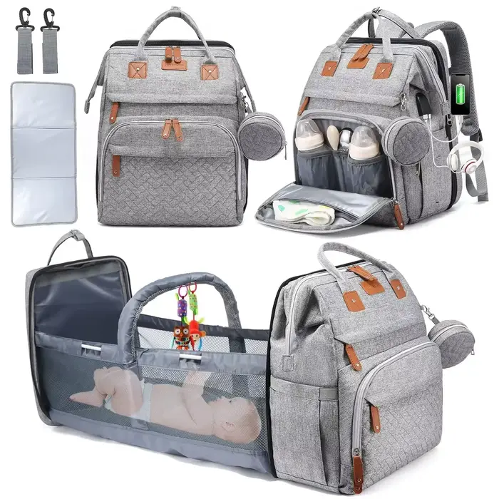 Nouveaux sacs à langer pour bébé, Station à langer Portable pour lit de bébé, couffin de voyage, ber