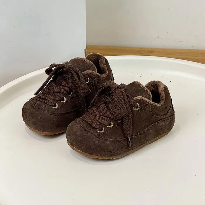 Baskets chaudes en coton pour enfants filles, chaussures d'hiver à isolation thermique, confortables