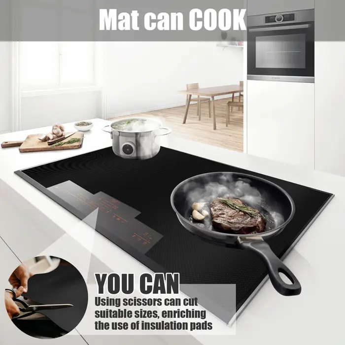 Couvercle de cuisinière à Induction, tapis en Silicone, grand tapis antidérapant pour cuisinière éle