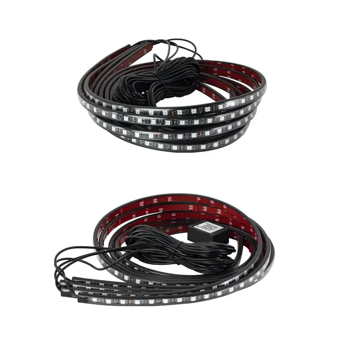 Bande lumineuse LED Flexible pour voiture, contrôle à distance/APP, néon RGB, atmosphère ambiante, l