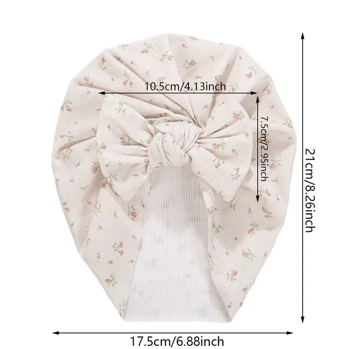 3 pièces/lot bébé garçons filles fleur imprimé bébé inde Turban chapeaux doux cheveux arcs Top noué 