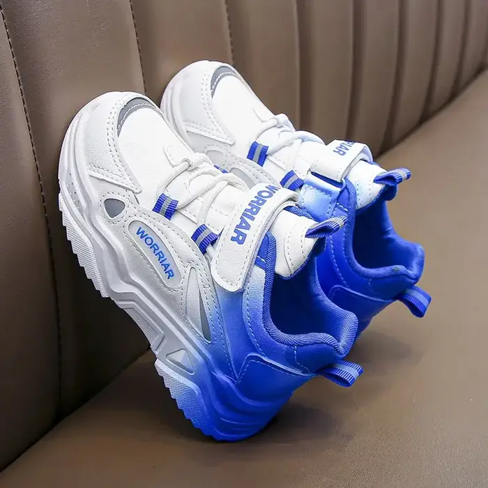 Chaussures de sport pour enfants, baskets de course en cuir dégradé, durables, semelle souple, Style