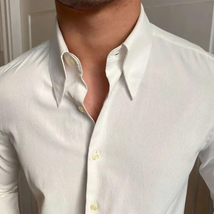Printemps loisirs britannique affaires chemise Design britannique hommes col Cuba mince solide chemi