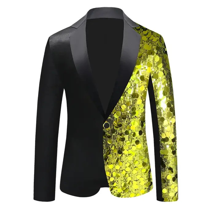 Nouvelle veste de costume de luxe à sequins pour homme, blazer tendance pour chanteur, bar, KTV, per