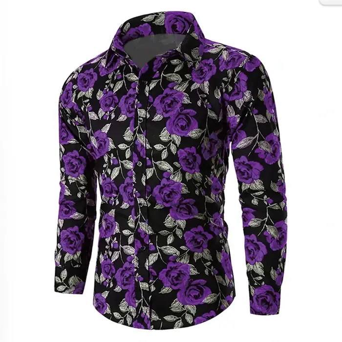 Saint Valentin motif Rose nouveauté décontracté hommes chemise vacances décontracté quotidien chemis