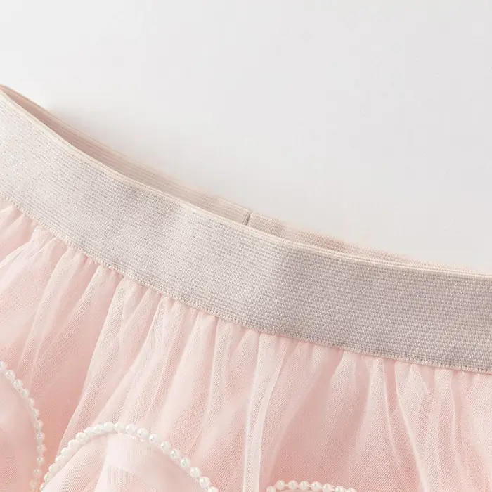 Dave Bella été enfants rose maille princesse jupe décontracté doux mignon fille robe de bal chic dou