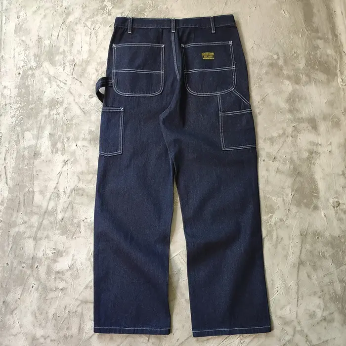 Jeans de travail en Denim délavé de couleur originale, 13.5oz, multi-poches, lourd, rétro américain,
