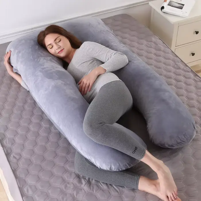 Oreiller enceinte 120x70cm pour femmes enceintes, coussins doux de grossesse, soutien de maternité, 