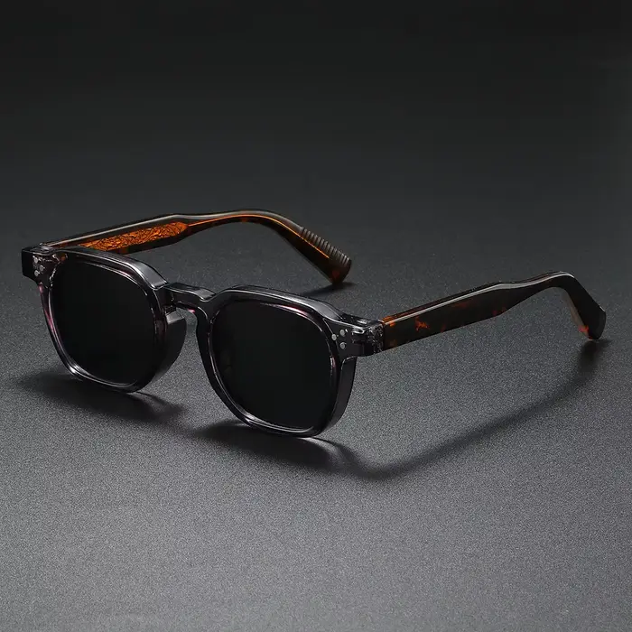 Nouvelles lunettes de soleil polarisées unisexe noyau métallique CP lunettes de soleil carrées Rivet